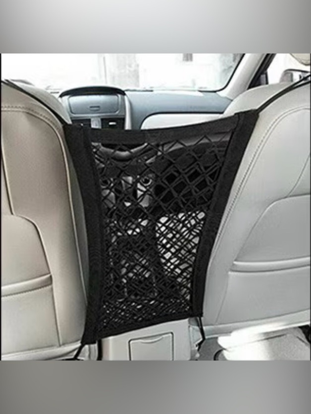 Universal Black Car Backseat Organizer Net for Electronics & Acc/pet barriers